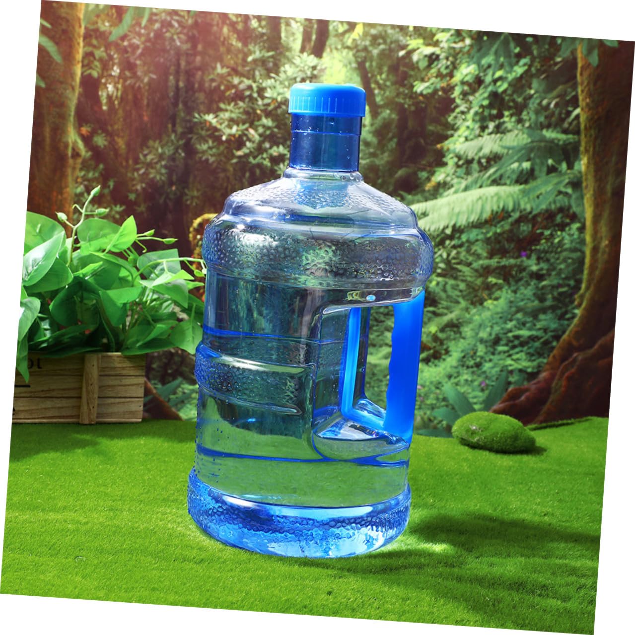 Großer Wasserbehälter aus Dickem Pet mit Tragegriff Langlebiger Camping Wasserkanister für Outdoor Wandern Picknick Leicht und Platzsparend für Zuhause und Unterwegs