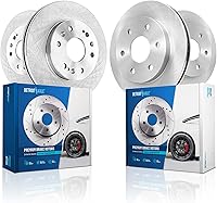 Vista 31 de Detroit Axle - Rotores de freno delantero para Chrysler 300 Dodge Charger Challenger Magnum, reemplazo de rotores de freno de disco: rotor delantero