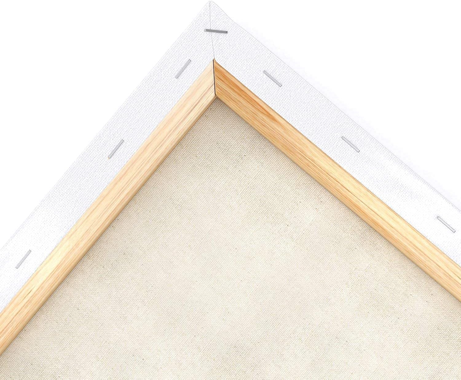 Arteza Stretched Canvas and Craft Paint Bundle, Painting Art Supplies for Artist, Hobby Painters & Beginners