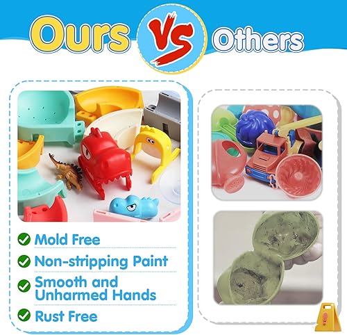 Miniatura 3 de Juguetes de baño para niños de 4 a 8 años, juguetes de ducha para bañera, pistas de agua, pistas de agua sin moho, juguetes de baño para niños con 6