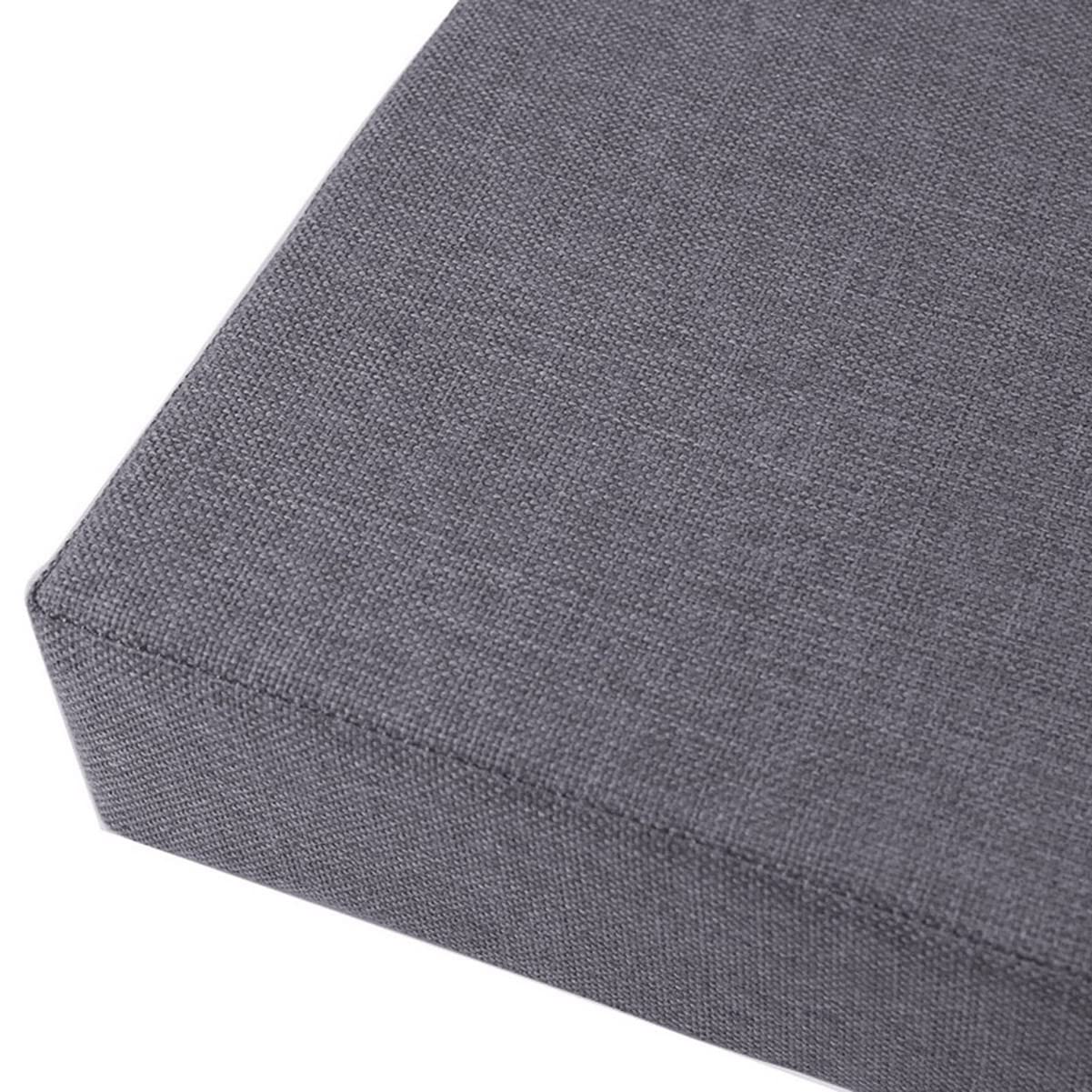 Gruba poduszka na ławkę ogrodową na 2/3-osobową, do użytku wewnątrz i na zewnątrz, 45/80/100 cm, długa poduszka ESS i na taras (60 x 30 x 7 cm, ciemnoszara), wygodne akcesoria do siedzenia