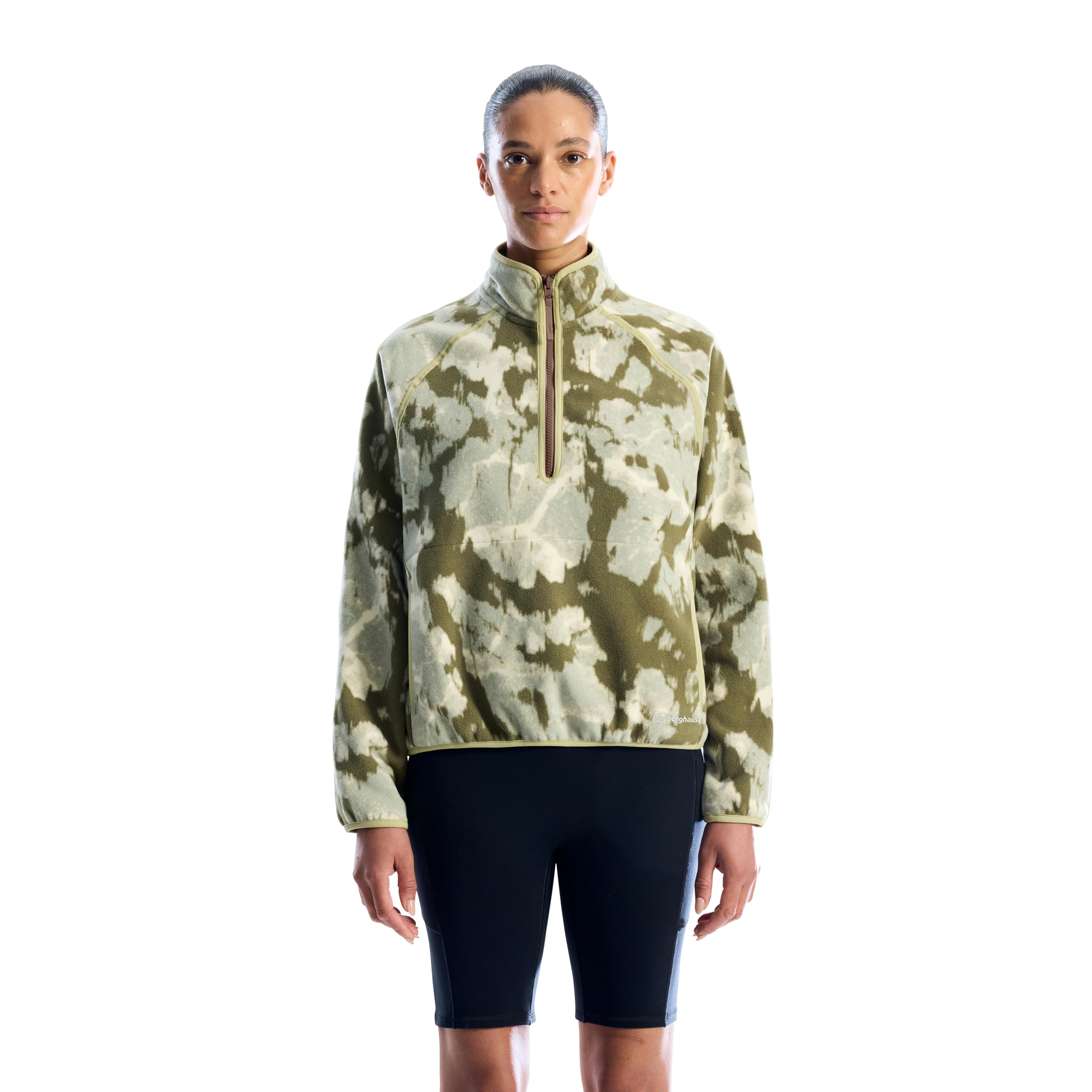 Berghaus Women's Bamburgh Half Zipped Fleece Jacket, Light Green, 12