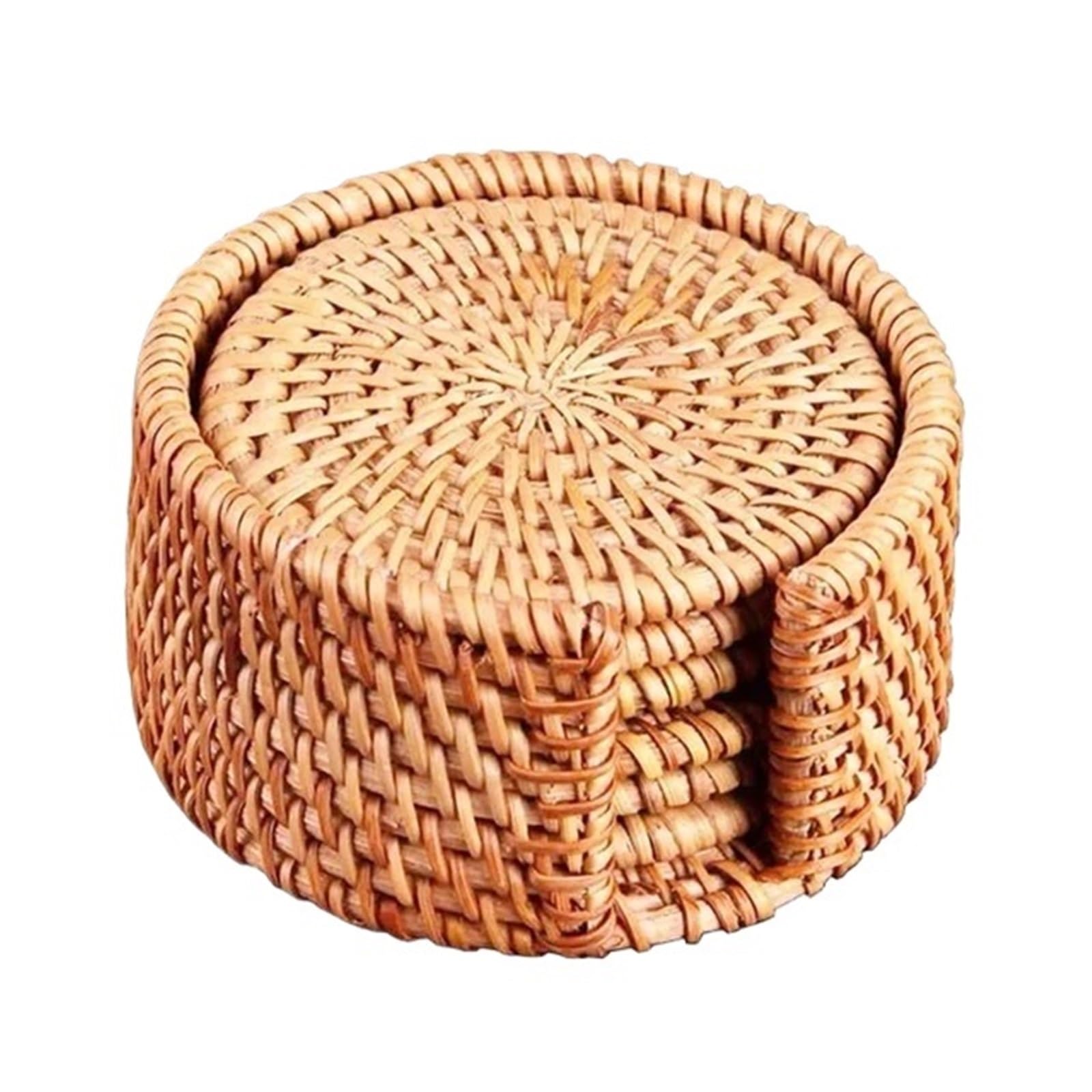 Dessous de verre ronds tissés anti-taches pour protéger votre table basse avec style
