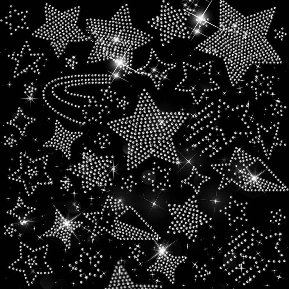 Écussons thermocollants en strass brillants, lot de 31 pièces adhésives à chaud