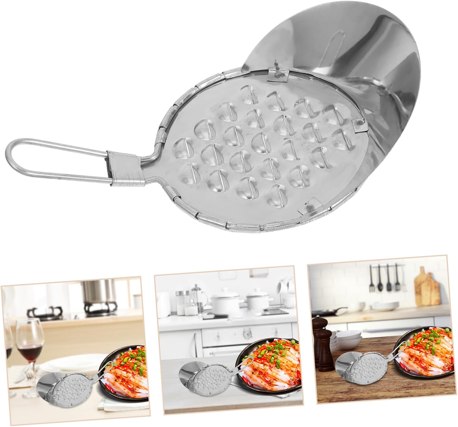 Stainless Steel Food Scraper 2pcs for Bean Jelly Cold Noodles
