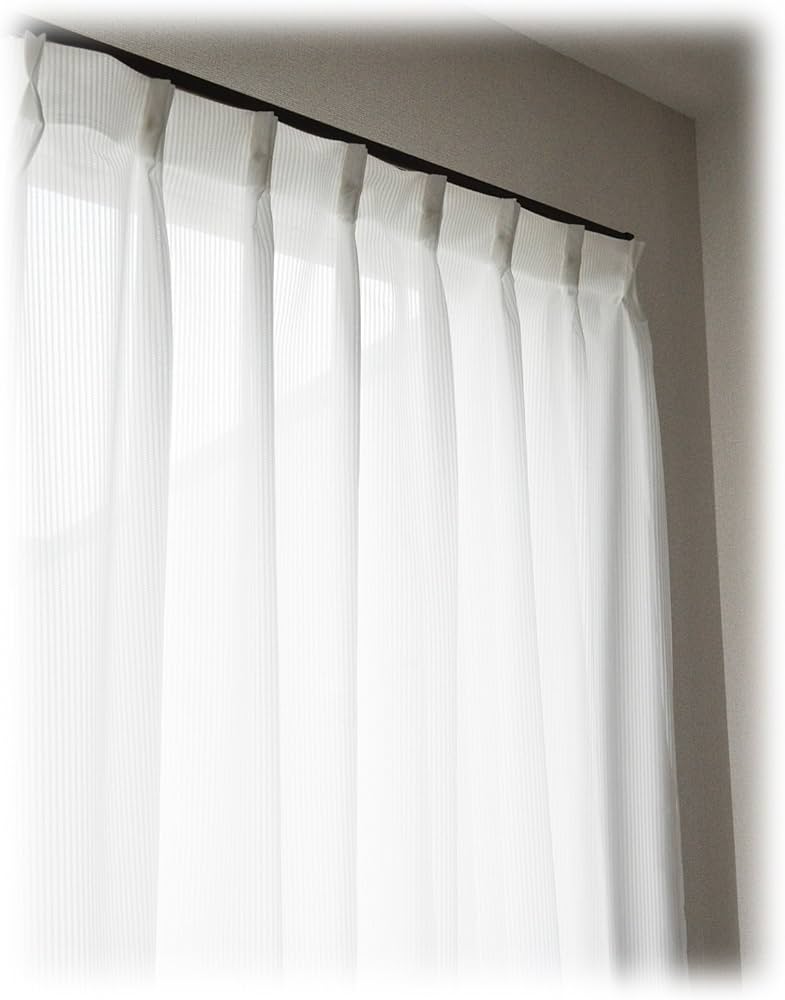 ドレーブカ―テン2倍ひだ半間幅*200センチ丈2枚 Amazon｜日本製 贅沢2倍ヒダ 帝人 涼しや使用 遮熱・UVカット