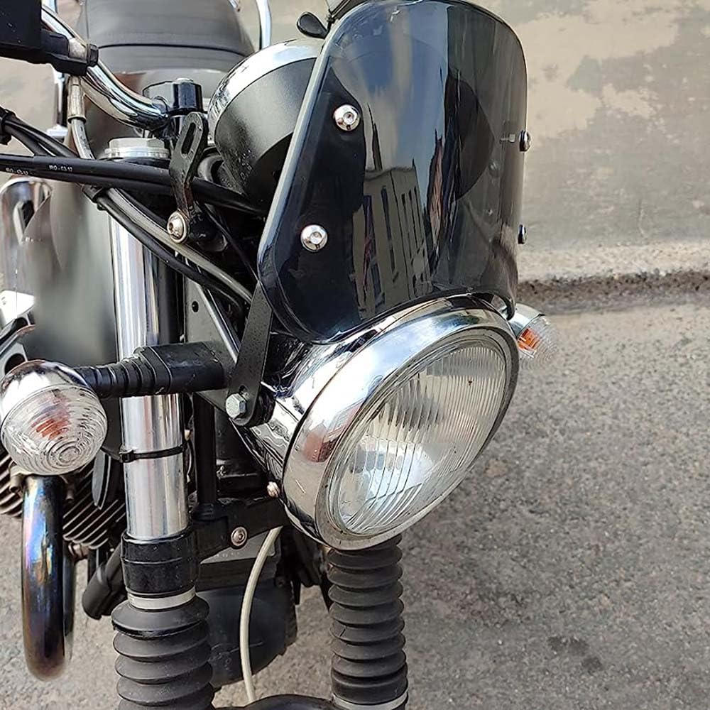 Compatibile con Moto Guzzi V7 V9 V50 Parabrezza Schermo Deflettore Copertura Protezione