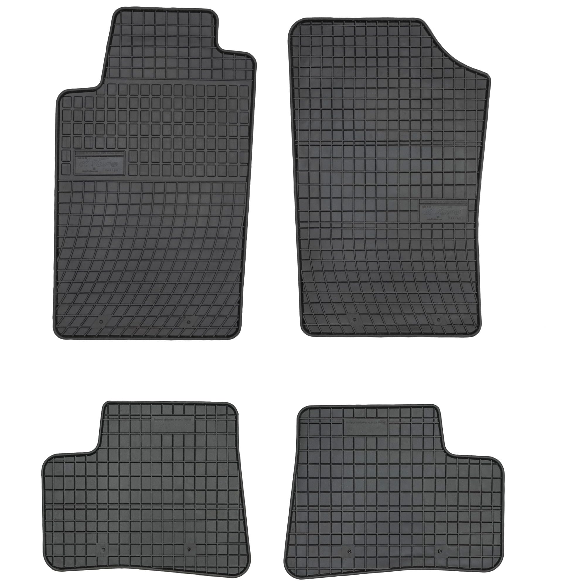MOTOS Alfombrillas de Goma para Peugeot 206 1998-2009 Mejora tu Comodidad de Viaje con la Alfombrilla Antideslizante para Coche- Alfombrillas de Coche para Varias Estaciones
