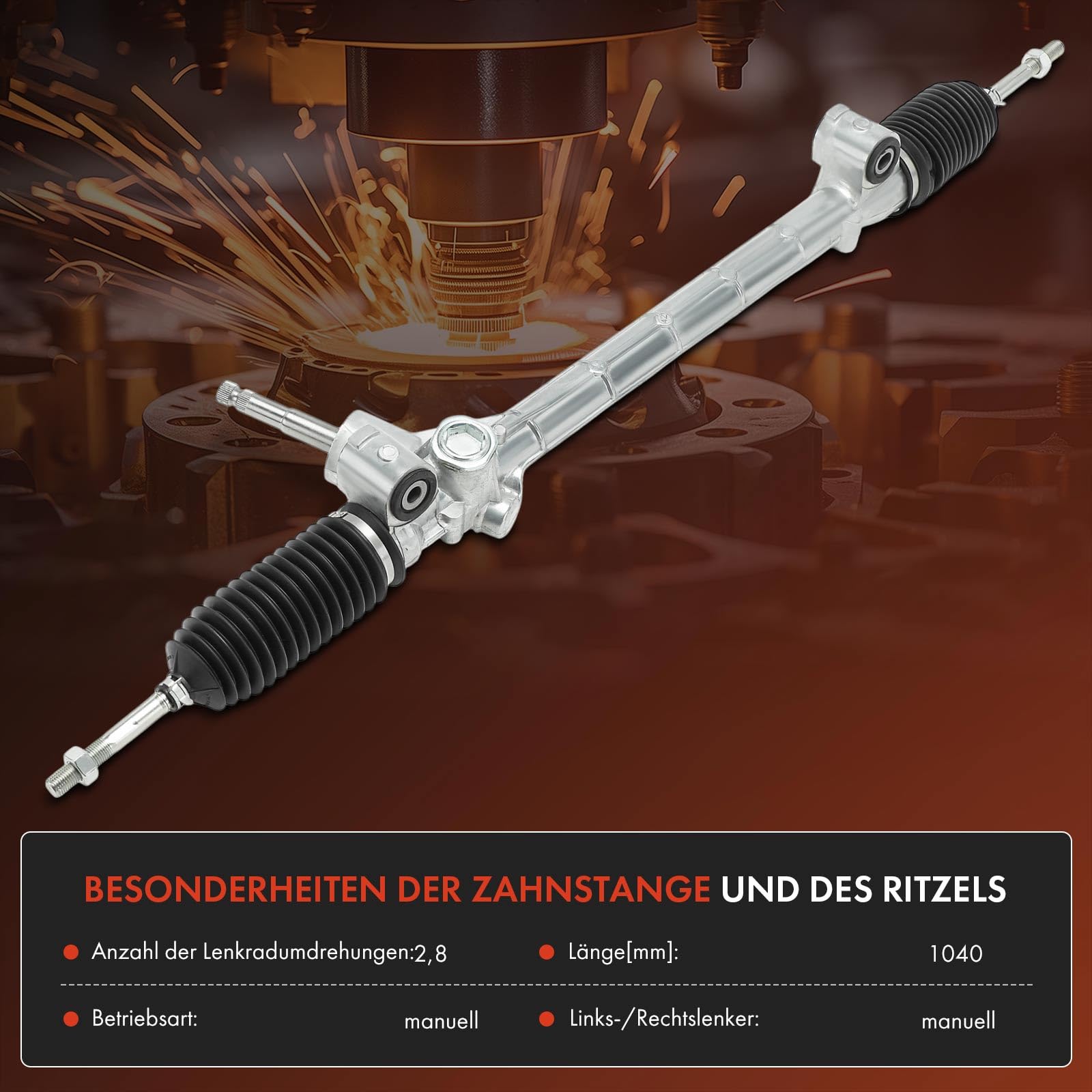 Frankberg Crémaillière de direction hydraulique Compatible avec Swift IV FZ NZ 1.2 1.6 1.3 DDiS 2010-2025 Remplacer# 4858068L53,4858068L52 | Compatible avec: