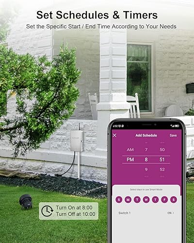 Miniatura 6 de SURAIELEC Transformador de paisaje de bajo voltaje Wi-Fi de 300 W, salida de CA de 120 V a 12 V 15 V, transformador inteligente de iluminación de