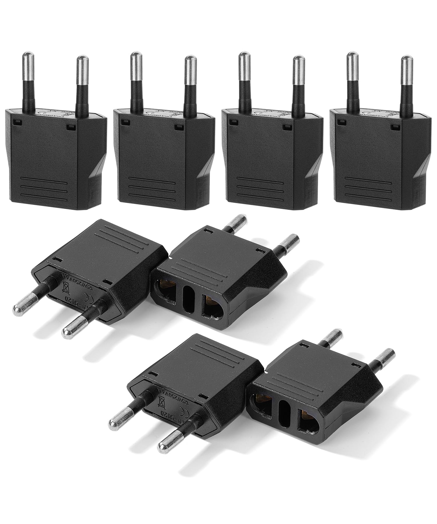 bates choice Bates EU Plug Adapter, Pack of 3, Travel Adapter, US Plug to Europe, EU Adapter, Electric Adapter, Plug Converter, Adapter-picture-41