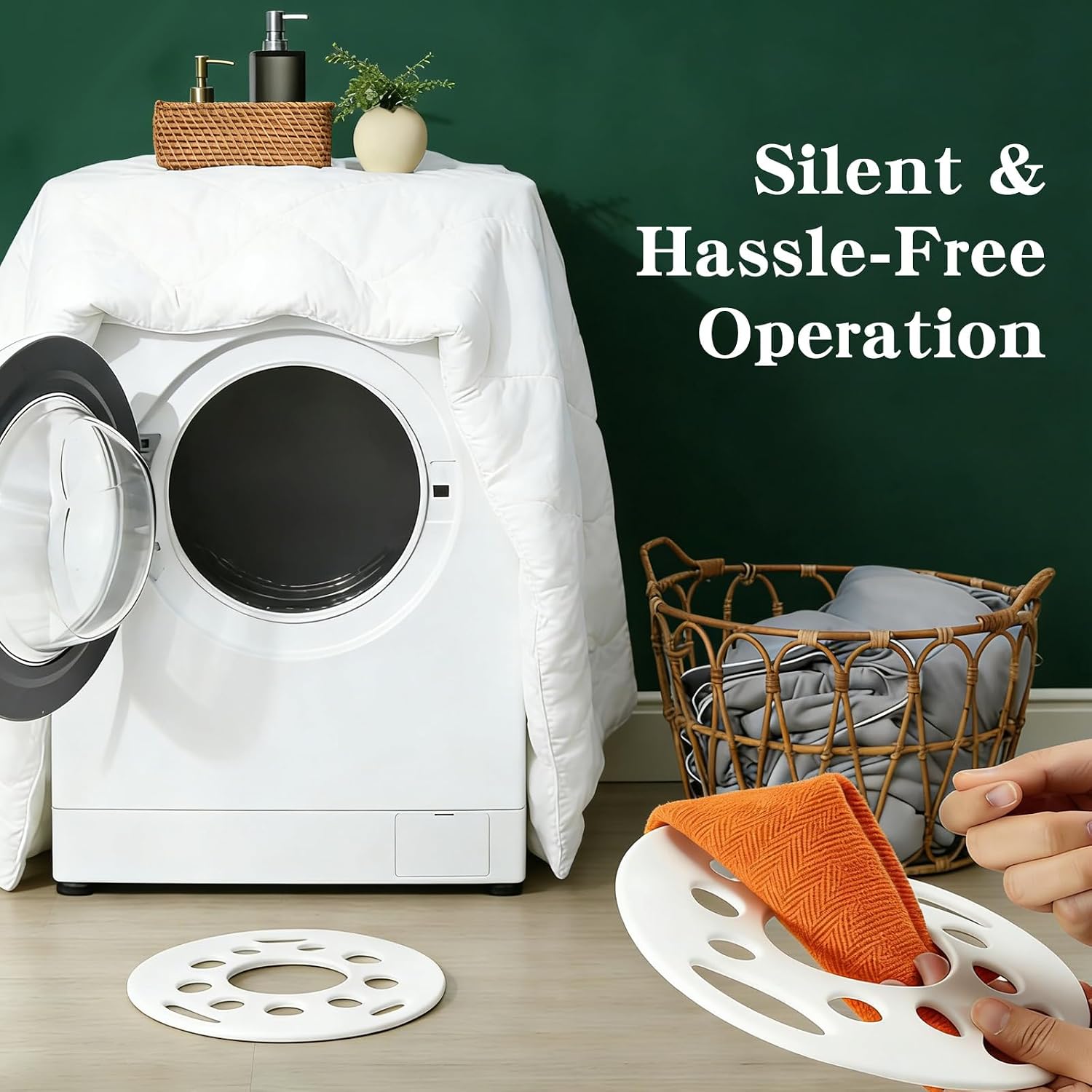 Bed Sheet Detangler (2 Pcs) - Washer & Dryer Compatible Corner Holders, Prevents Tangles Wads & Wrinkles, Reusable Laundry Gadget to Save Drying Time