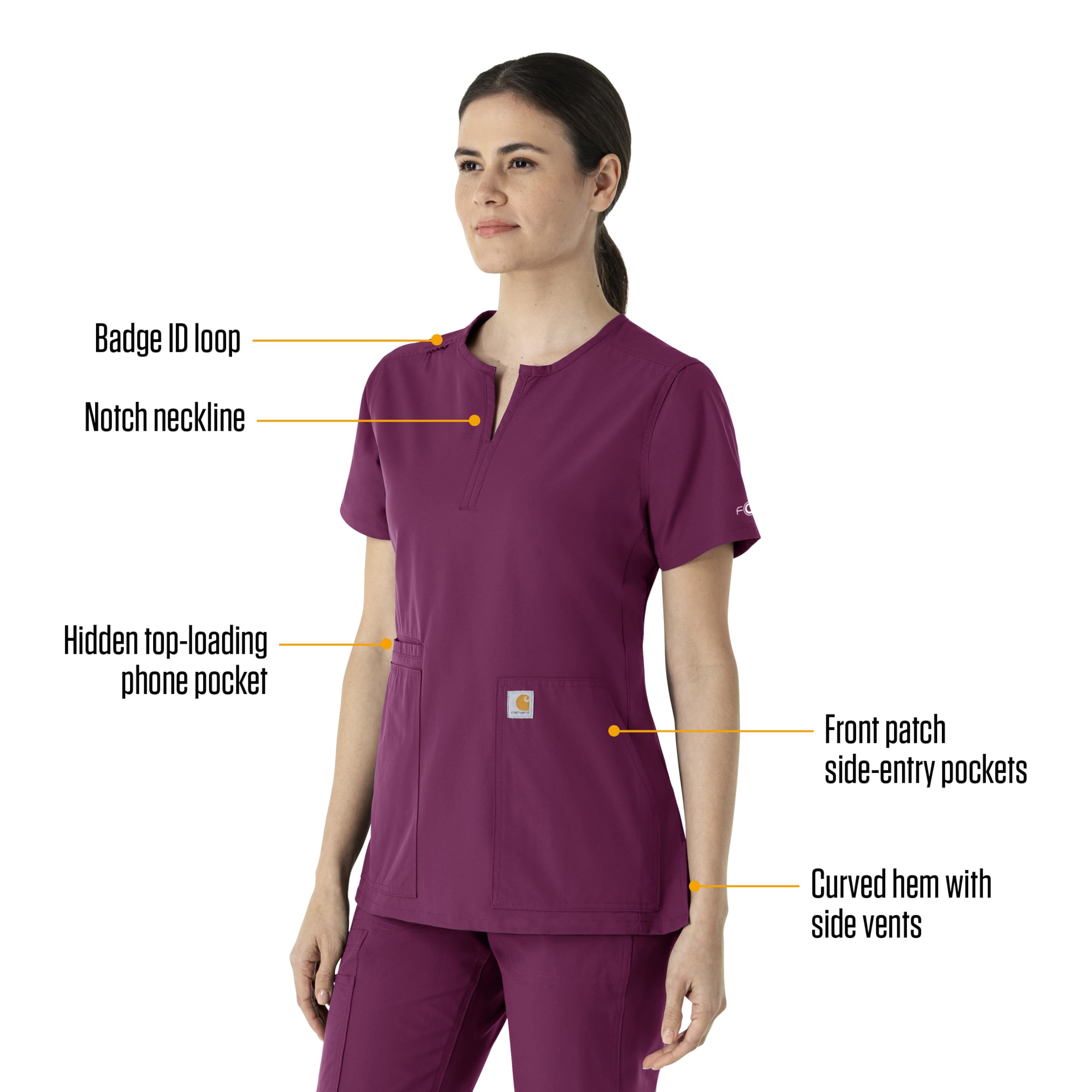 Carhartt Camiseta Camisa de Traje médico para Mujer