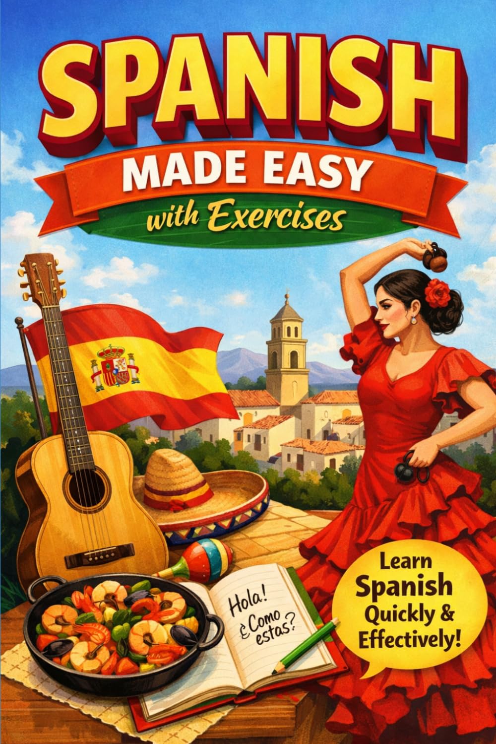 Spanish made easy with exercises.: Learn Spanish Quickly & Effectively.