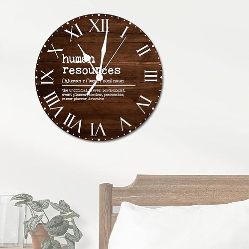 Miniatura 4 de ArogGeld Reloj de PVC con definición de recursos humanos refranes motivacionales relojes sin marco números romanos reloj diccionario con significado