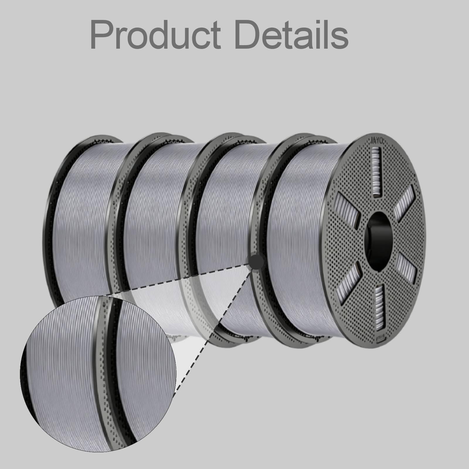 4 para Impresora 3D 1,75 mm, Accesorios Profesionales, Buen Moldeado, universales, Resistentes, Suministros impresión, Plata