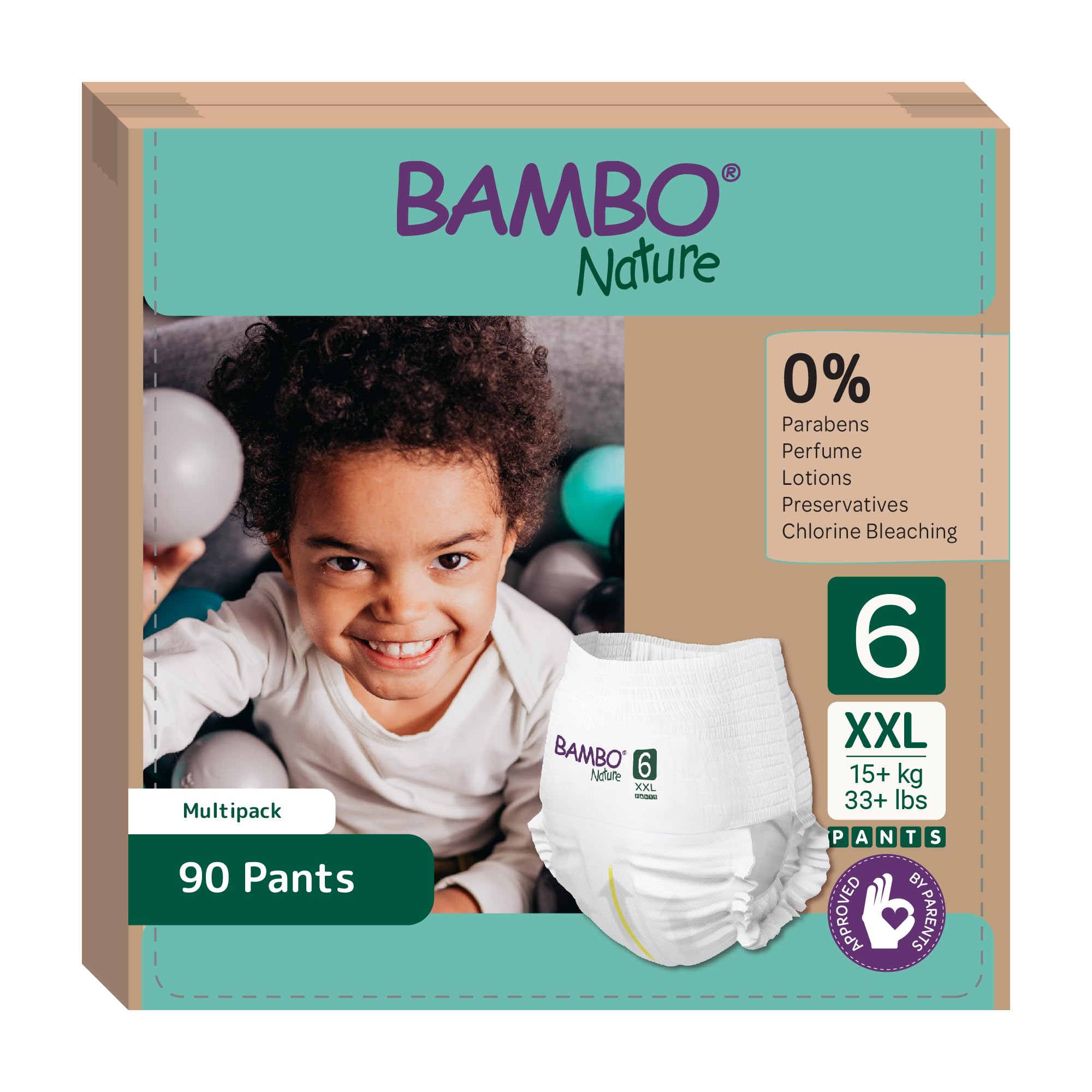 Pantalones de entrenamiento Bambo Nature Talla 6-18+kg (PACK 5 X 18UN)