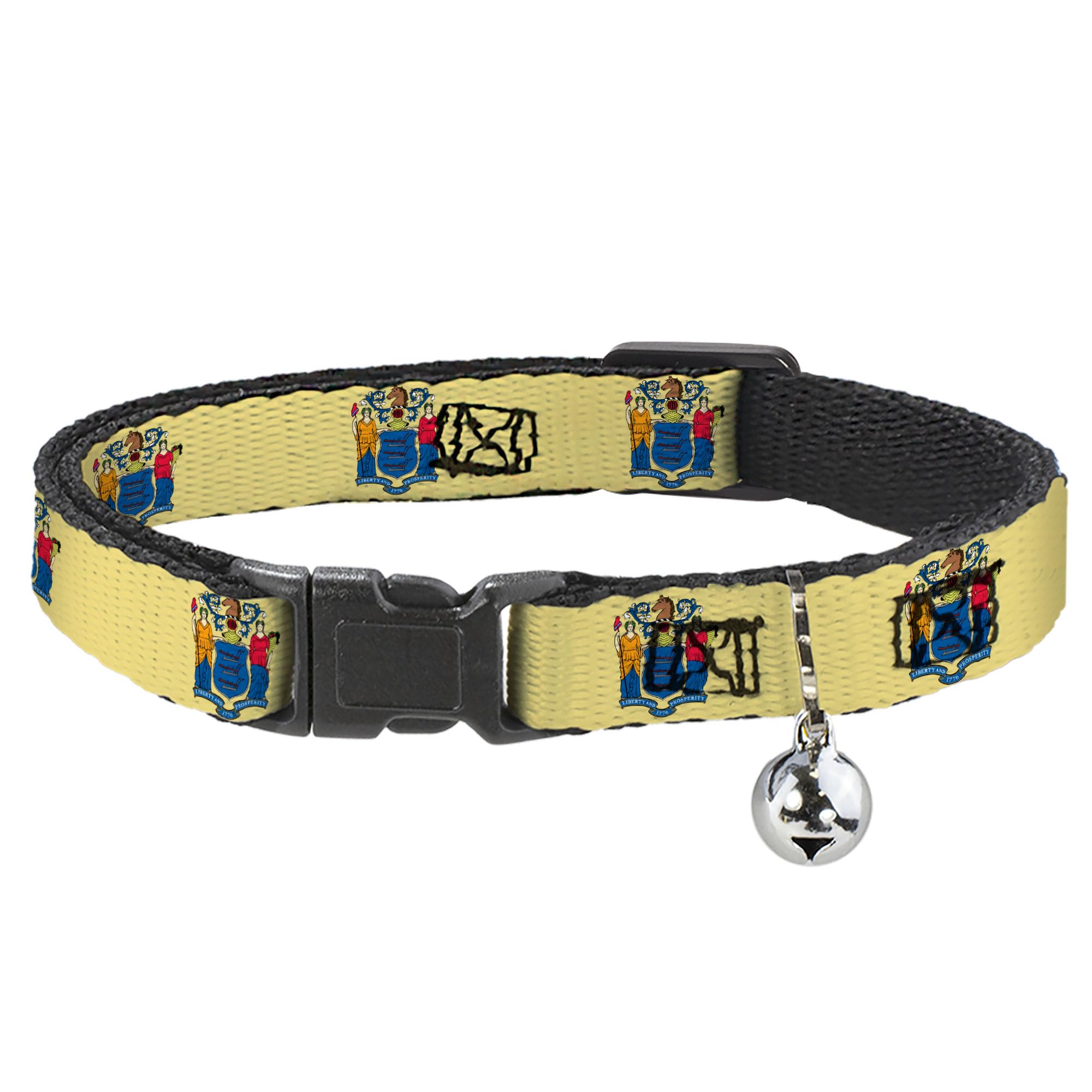 Collier pour chat avec drapeau du New Jersey pour témoigner votre attachement