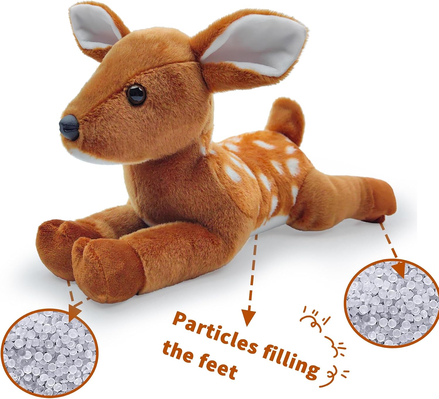 Deer Stuffed Animal for Kids,8 inch Realistic Animal Plush Toy,Plush Gift for Boys Girls Birthday (S-Deer) image 4