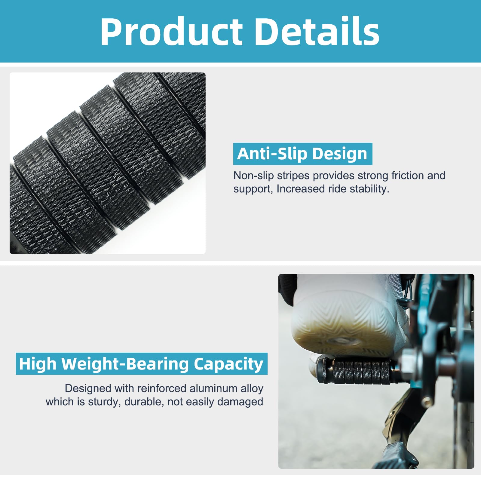 Amazon.com: YIBEICO Foot Pegs for Super 73 S2/ZX/RX/S