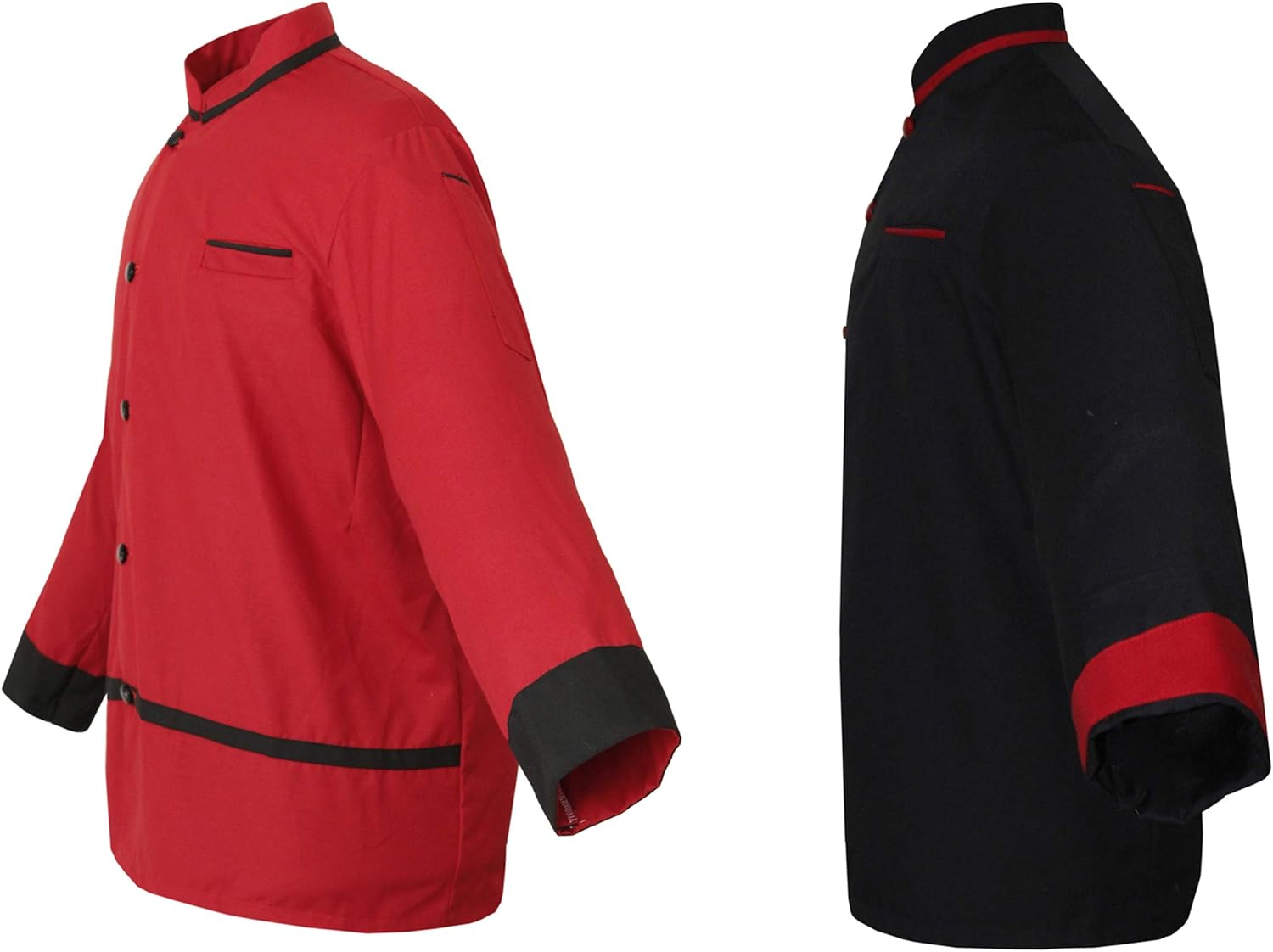 comfort cooking Men'S Chef Jacket Light Wieght Multi-Colour Chef Coat Pack of 2 (XS-6XL, 10 Colors) Chef Work (CH-01)