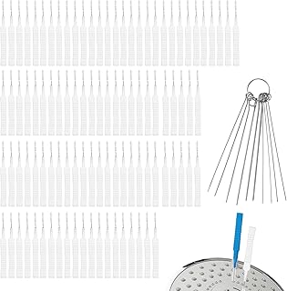 Duschkopf-Reinigungsset, 2-in-1-Düsenreinigungswerkzeug mit Bürsten in Verschiedenen Größen und Edelstahlspitzen für Badezimmer-Wasserhahn-Waschbecken 3D-Druckerzubehör