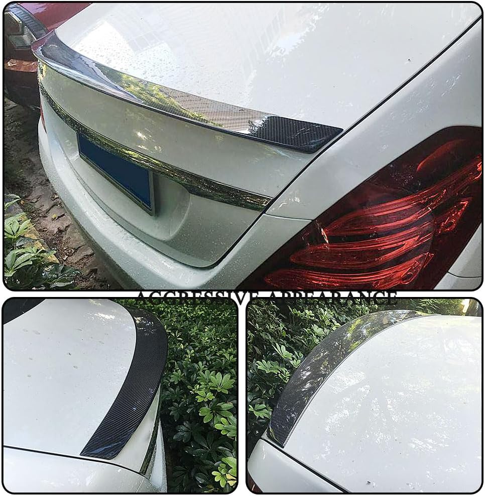 Carbon Fiber Trunk Spoiler fits for Mercedes Benz S Class W222 Sedan 2014-2019 S400 S450 S500 S550 S560 S600 S63 S65 AMG Rear Boot Lid Highkick Spoiler Wing Lip Factory Outlet