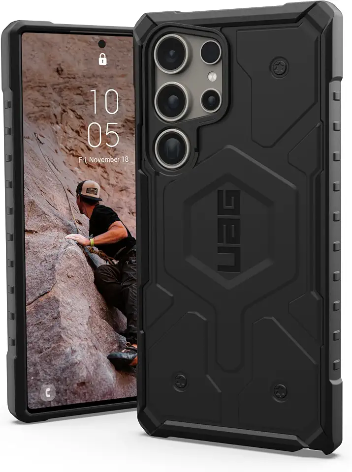 UAG Pathfinder Case for Samsung Galaxy S24 Ultra Black - (214425114040), 18 ft. Drop Protection (5.4M), Armor Shell, Protective Screen Surround