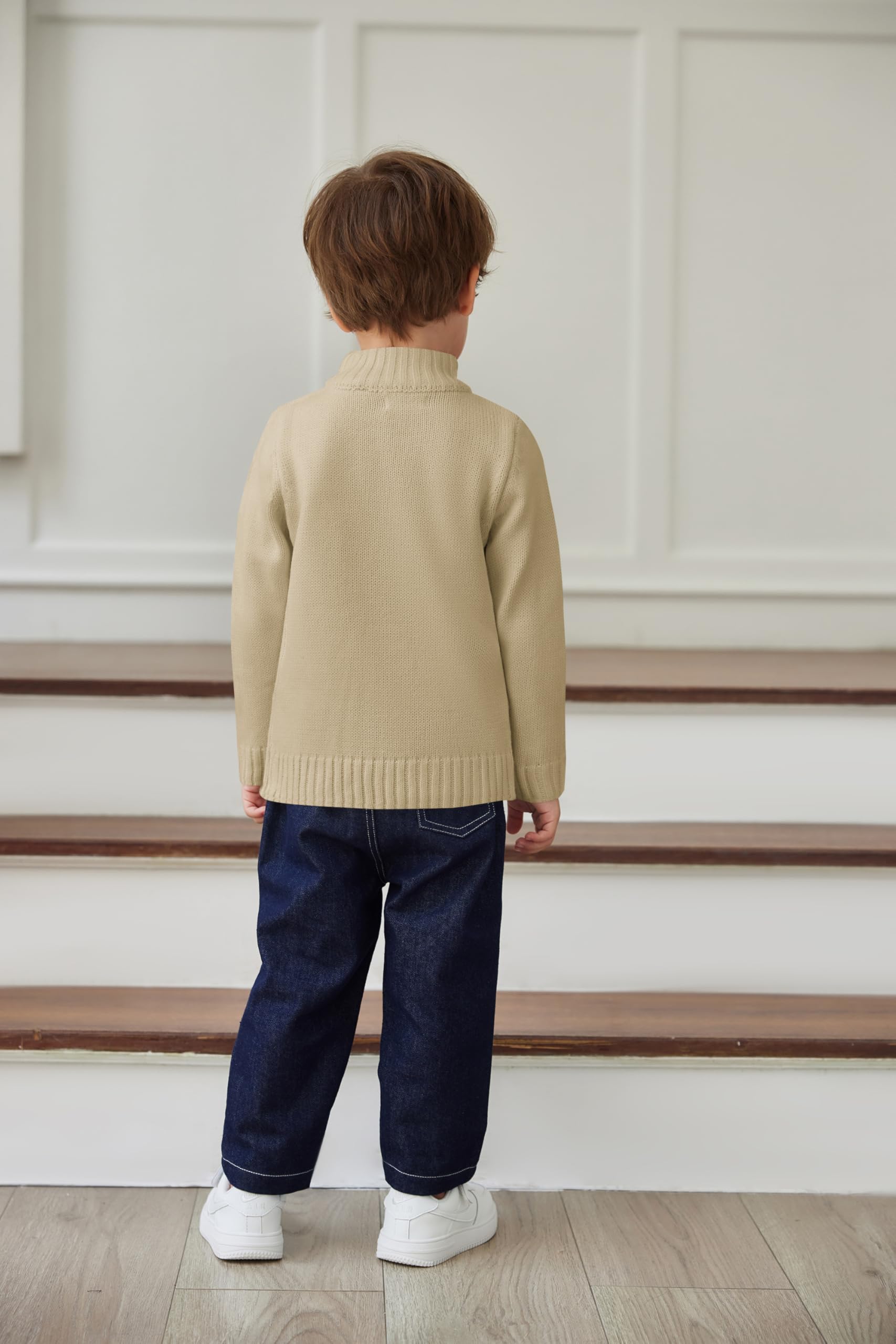 Arshiner Suéter para niño de Punto Ligero y Casual con Cremallera para otoño e Invierno, 5-14 años