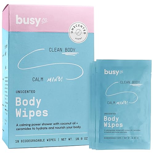 Calm Line - Toallitas corporales para mujeres, toallitas grandes sin perfume, toallitas para axilas y toallitas corporales con ceramidas y aceite de