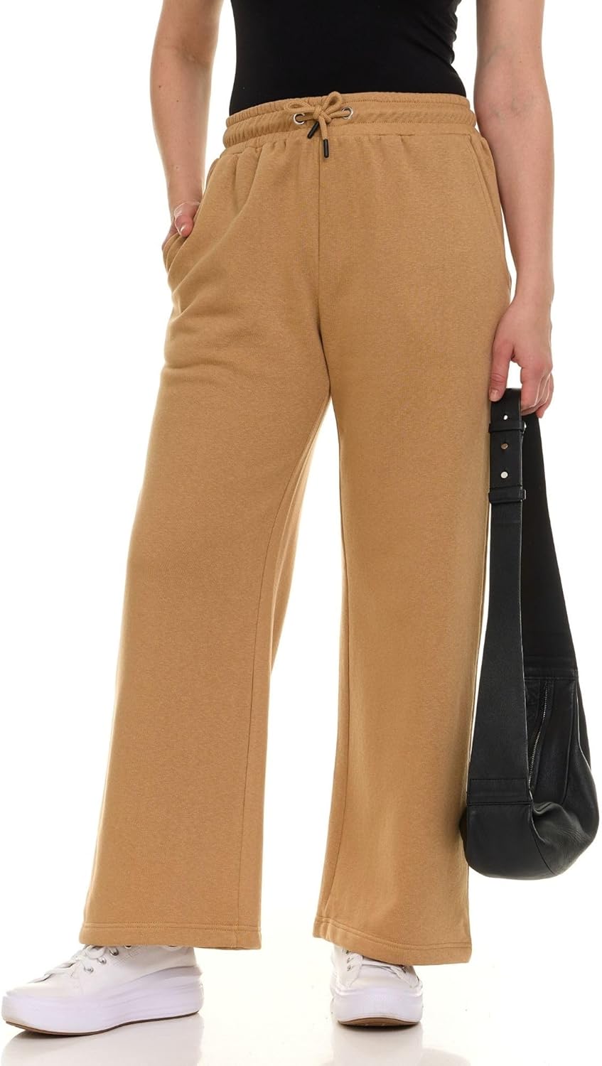 Wide Leg Sweatpants Women – High Waisted Comfy Fleece Baggy Womens Sweatpants, Casual Loose Women Lounge Pants - Image 5