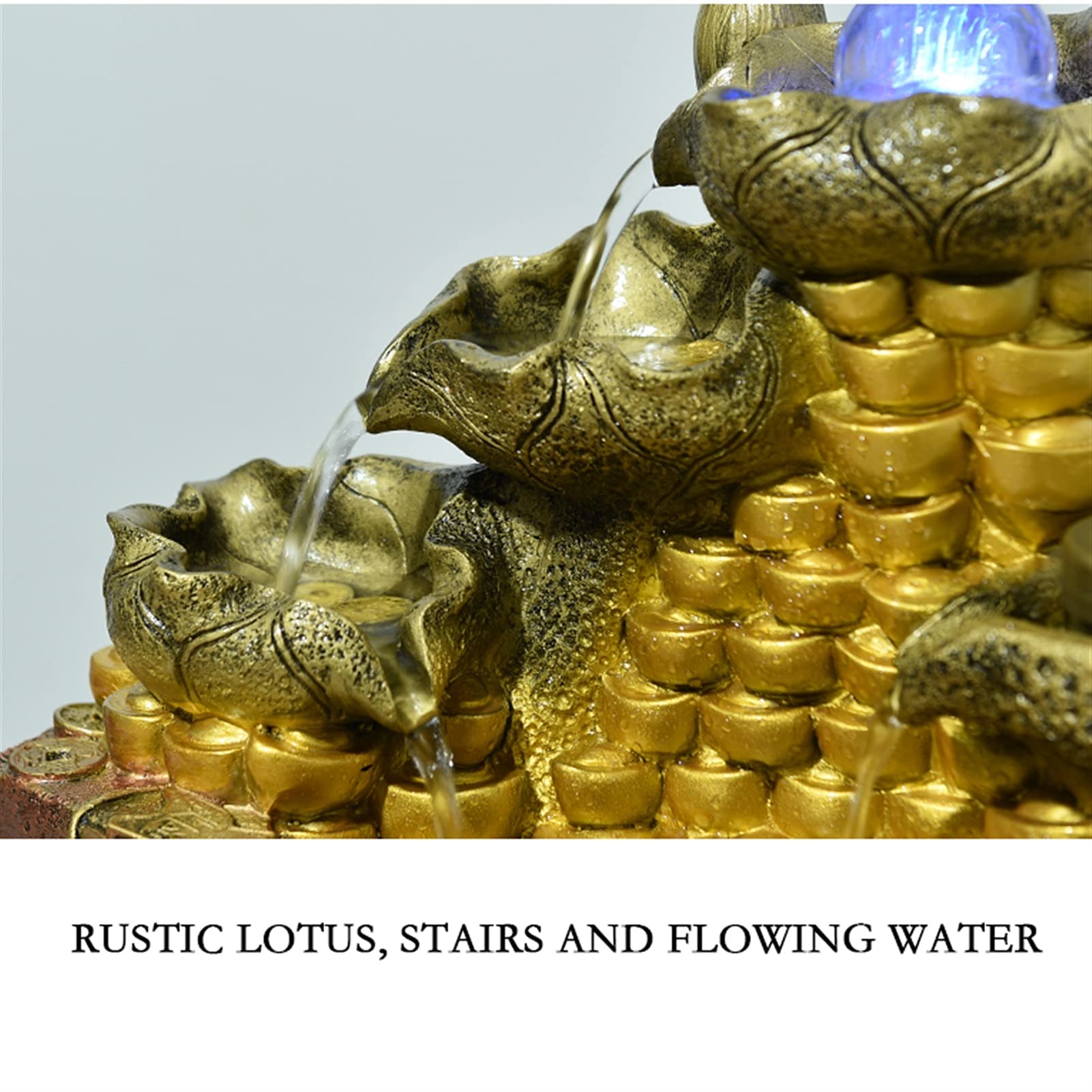Fontane da tavolo Fontana da tavolo da tavolo al coperto fortunato - Feng Shui Fontana Ufficio fontana Lucky Flow Decoration Best regalo per gli amici( altezza da 16, 9 pollici) .Decorazione della fo