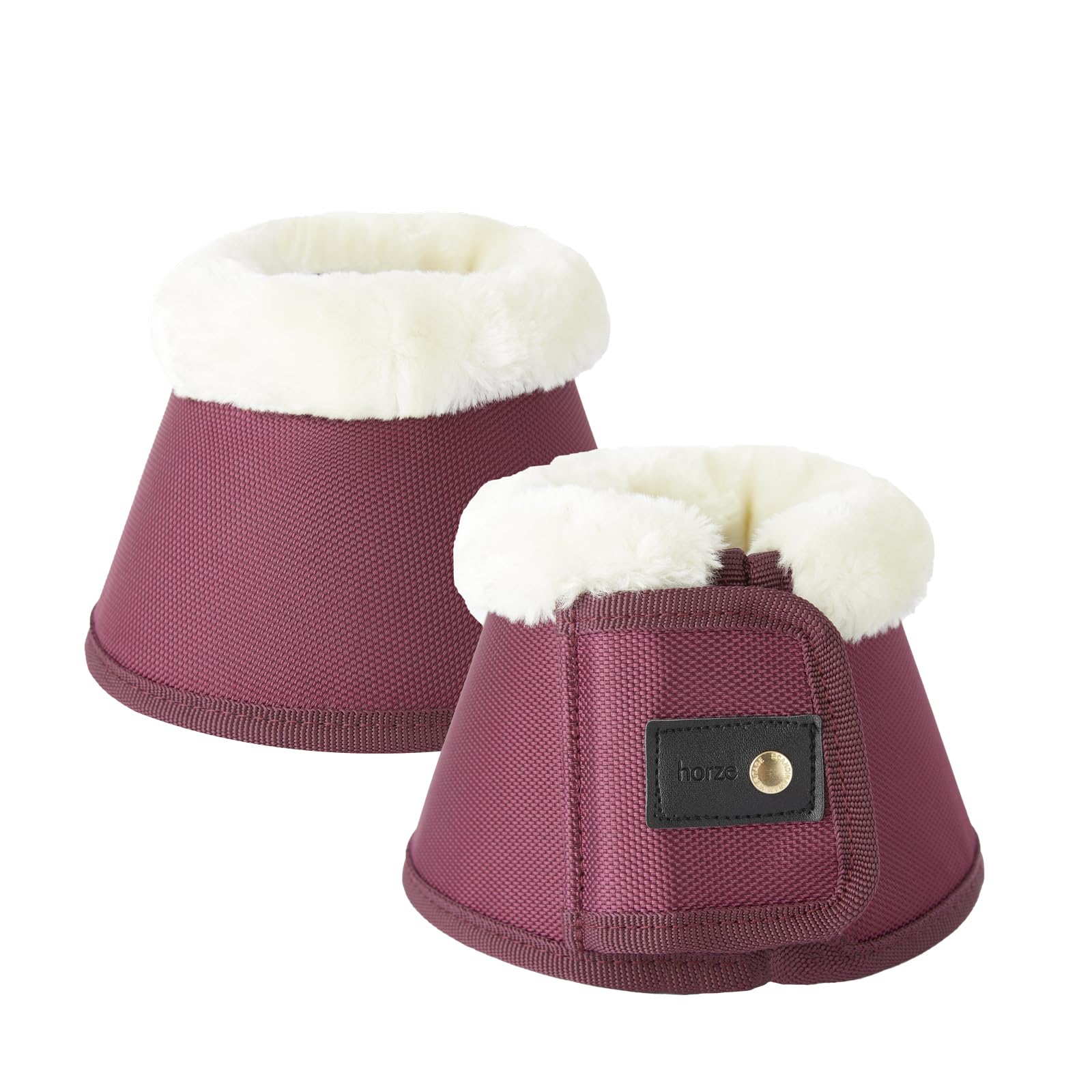 Campanas para caballos Horze Lincoln rojas talla M con forro de borrego suave
