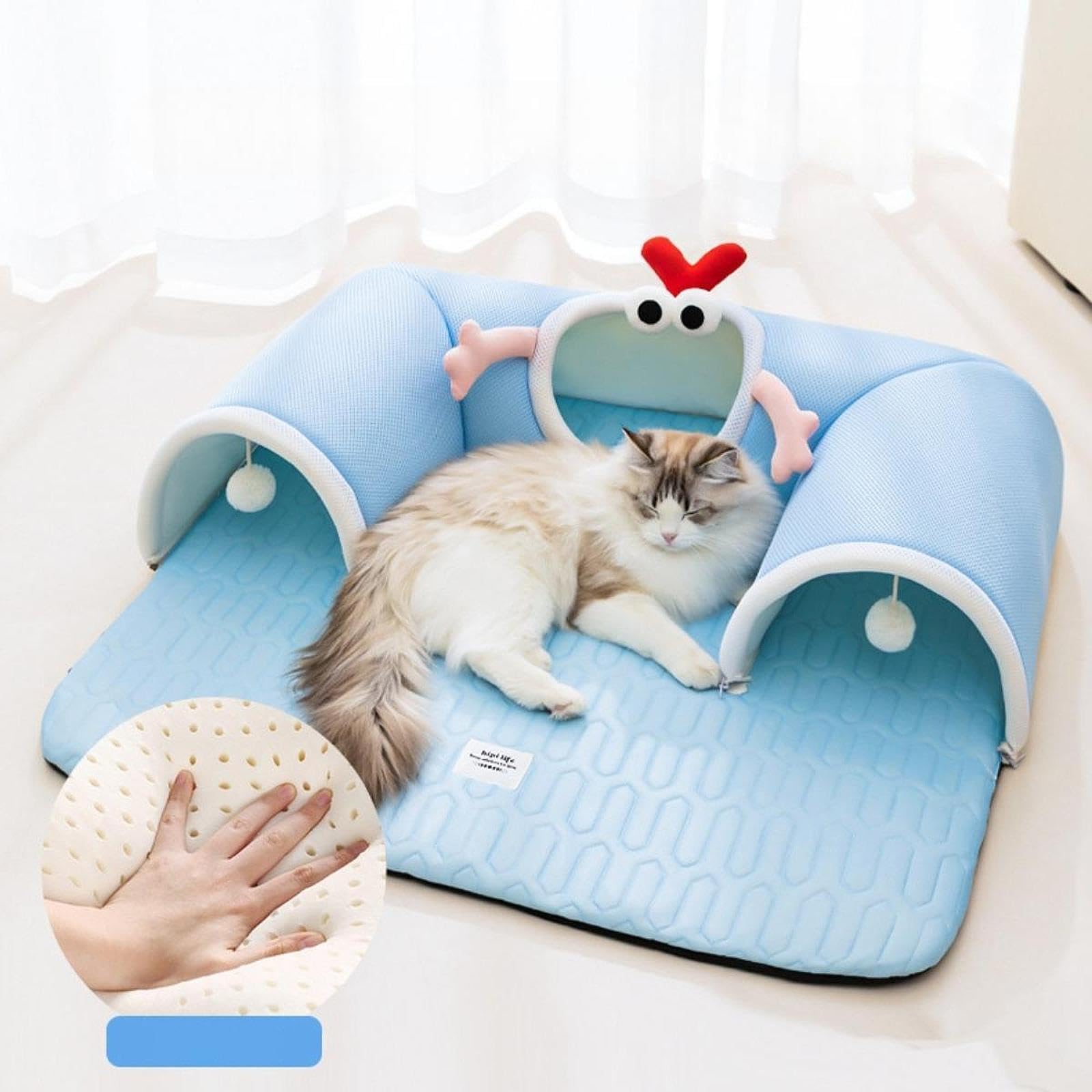 Tunnel Interactif pour Chats et Petits Animaux, avec Tube pour Chatons et Lapins, XL