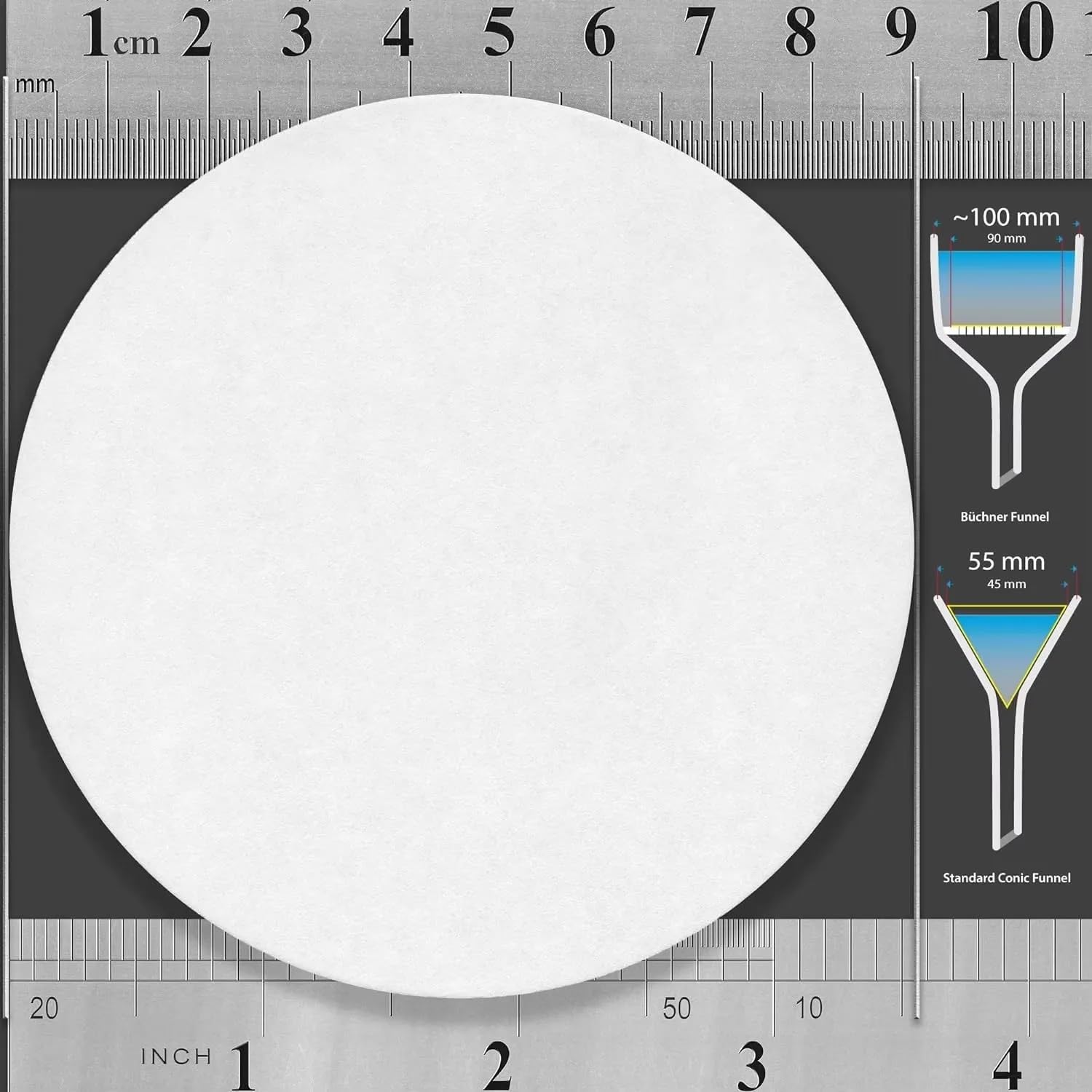 Carta da filtro quantitativa 7/9/11/15/18 cm Industria chimica Veloce Medio Lento Carta da filtro for test delle ceneri di olio motore Laboratorio(9cm Fast speed)