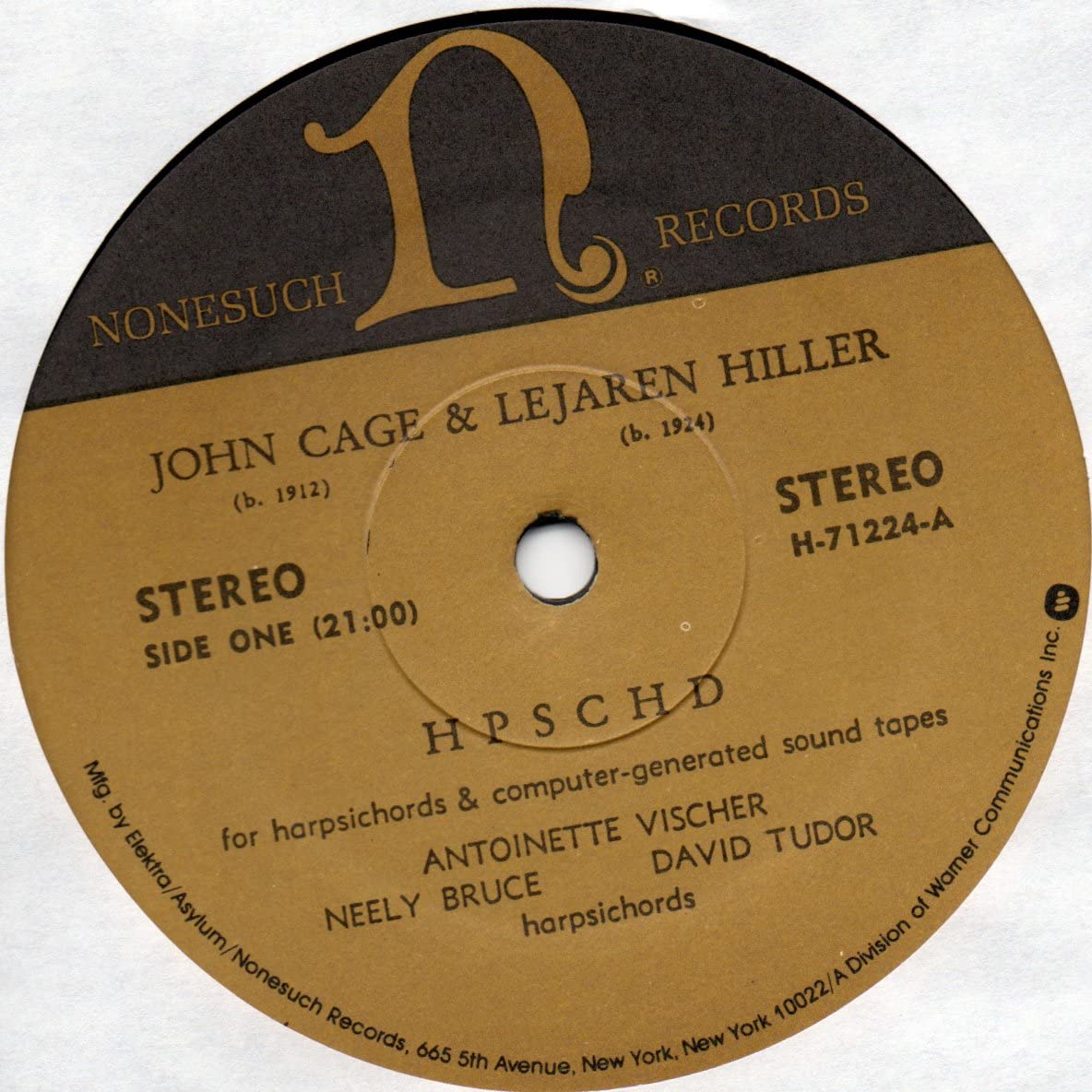 Amazon | John Cage & Lejaren Hiller : HPSCHD ; Ben Johnston