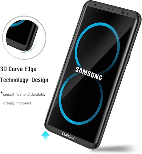 Miniatura 3 de Galaxy S8 - Protector de pantalla de vidrio templado perfecto 3D Touch compatible con alta calidad sensible flexible de 0.010 in para Samsung Galaxy