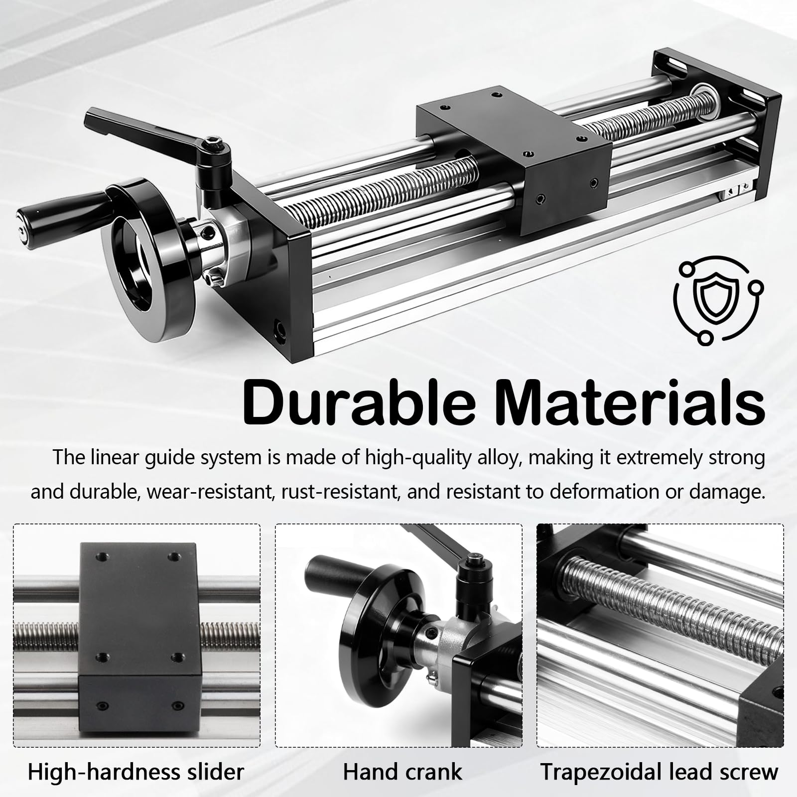 Lineartisch 200 Mm Hub – Mit Handrad, Kugelumlaufspindel, Hohe Präzision 0,05 Mm, Für CNC Und Messungen