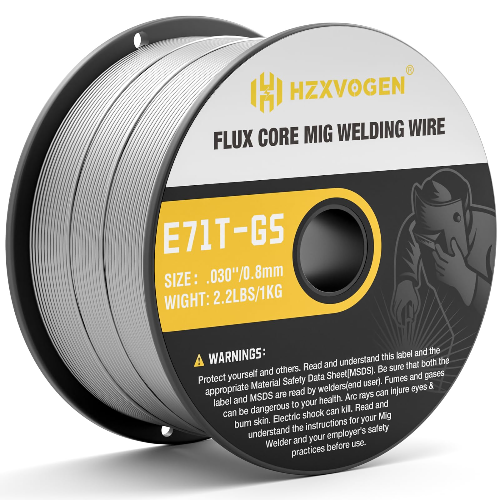 Filo animato no gas 0,8 mm 1 kg + 0,9 mm 1 kg Flux E71T-GS per saldatura MIG