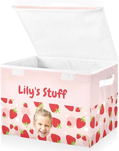 Sinestour Contenedores de almacenamiento personalizados con tapa, cesta de almacenamiento personalizada, cesta de almacenamiento, canasta