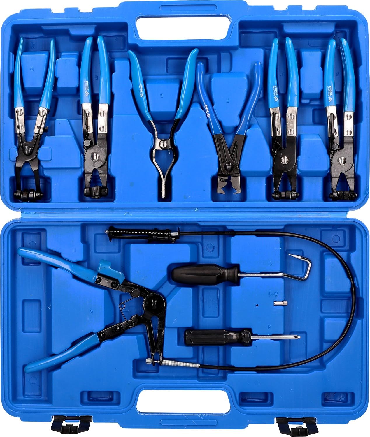 BRILLIANT TOOLS BT521000 Juego de alicates para abrazaderas de mangueras, 9 pzs [Powered by KS TOOLS]