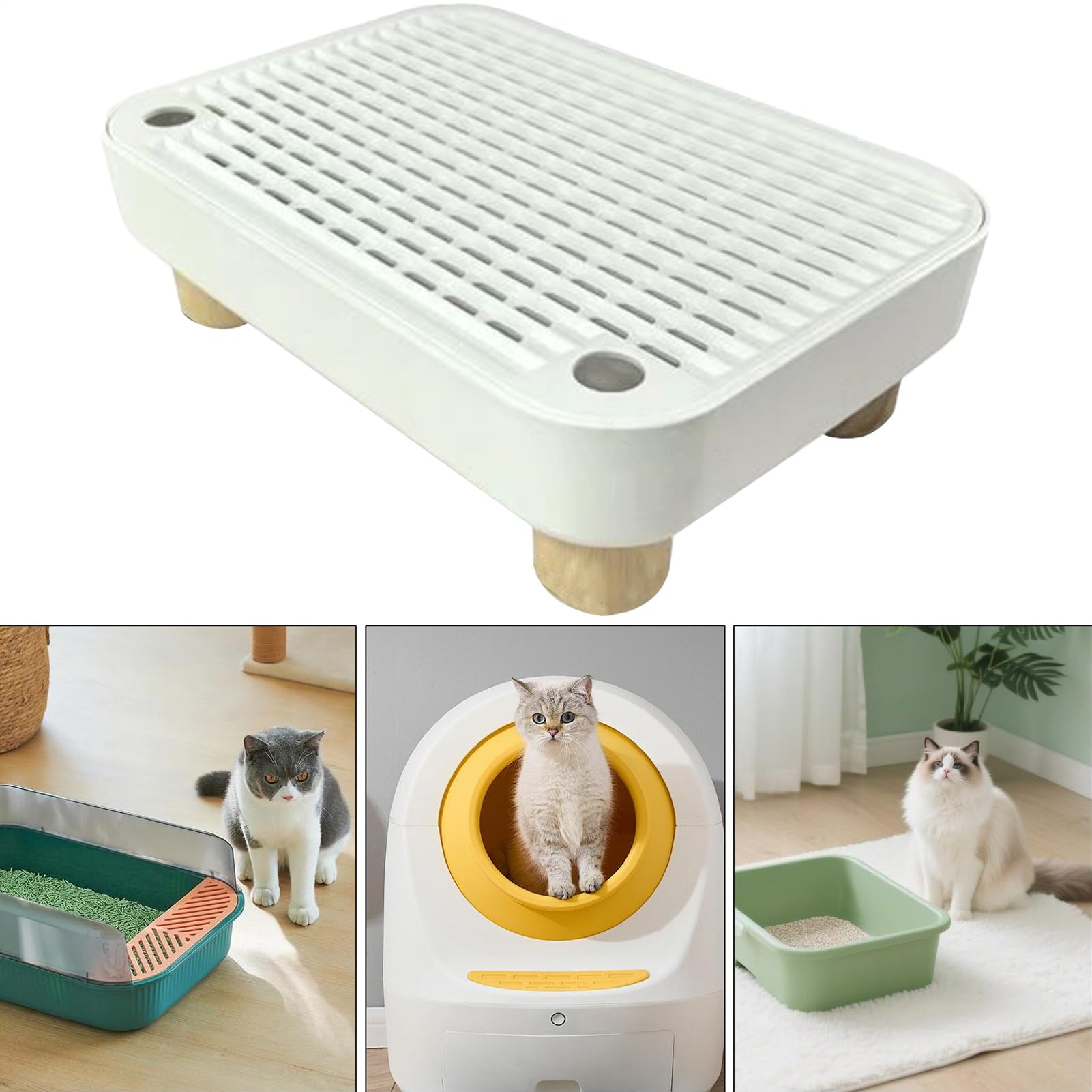 Katzenklo Rampe,Stufe Für Ältere Katzen Mit Filterfunktion - rutschfeste Kätzchen Katzenklo Matte - Für Innen- Und Außenbereich, Für Zuhause, Wohnung, Wohnzimmer, Tierarztpraxis Und