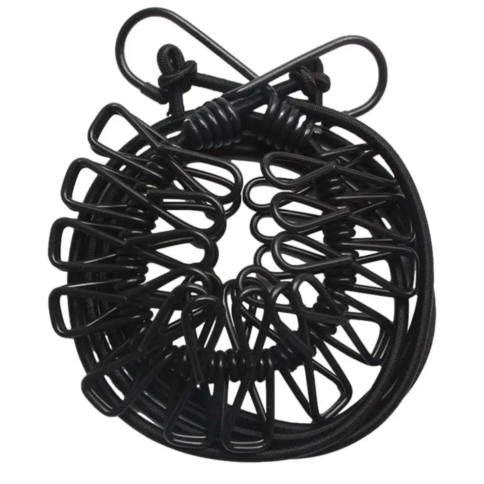 Outdoor Washing Line, Clothesline 30m Multicolor Metal Rope For Outdoor Camping Travel(Black)