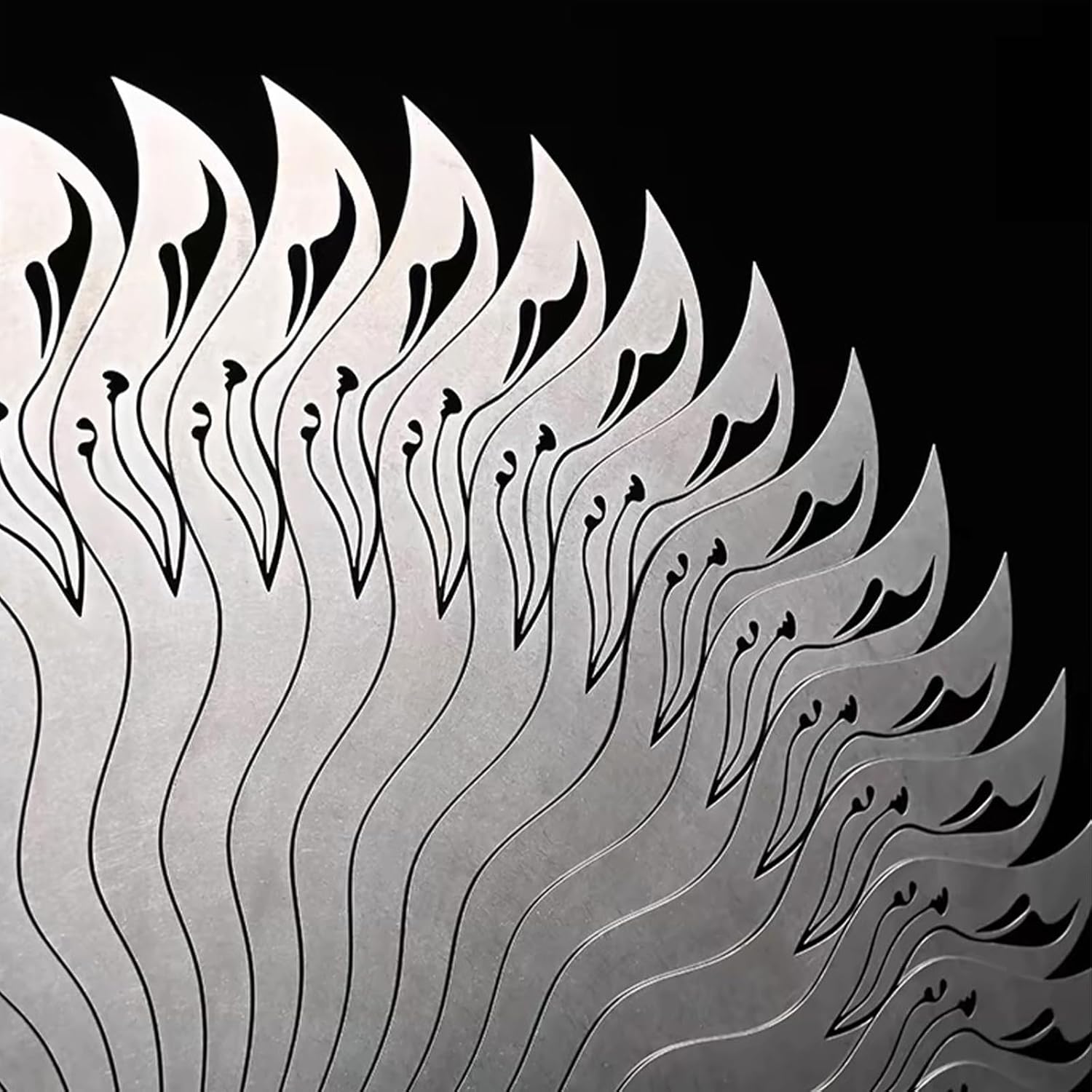 Chinese Kung Fu Full Metal Hand Held Fan, Stainless Steel Folding Fan, Kungfu Metal Hand-Folded Handmade Fan, Easy to Carry,Can be Used for Stage Performances and Home Decoration