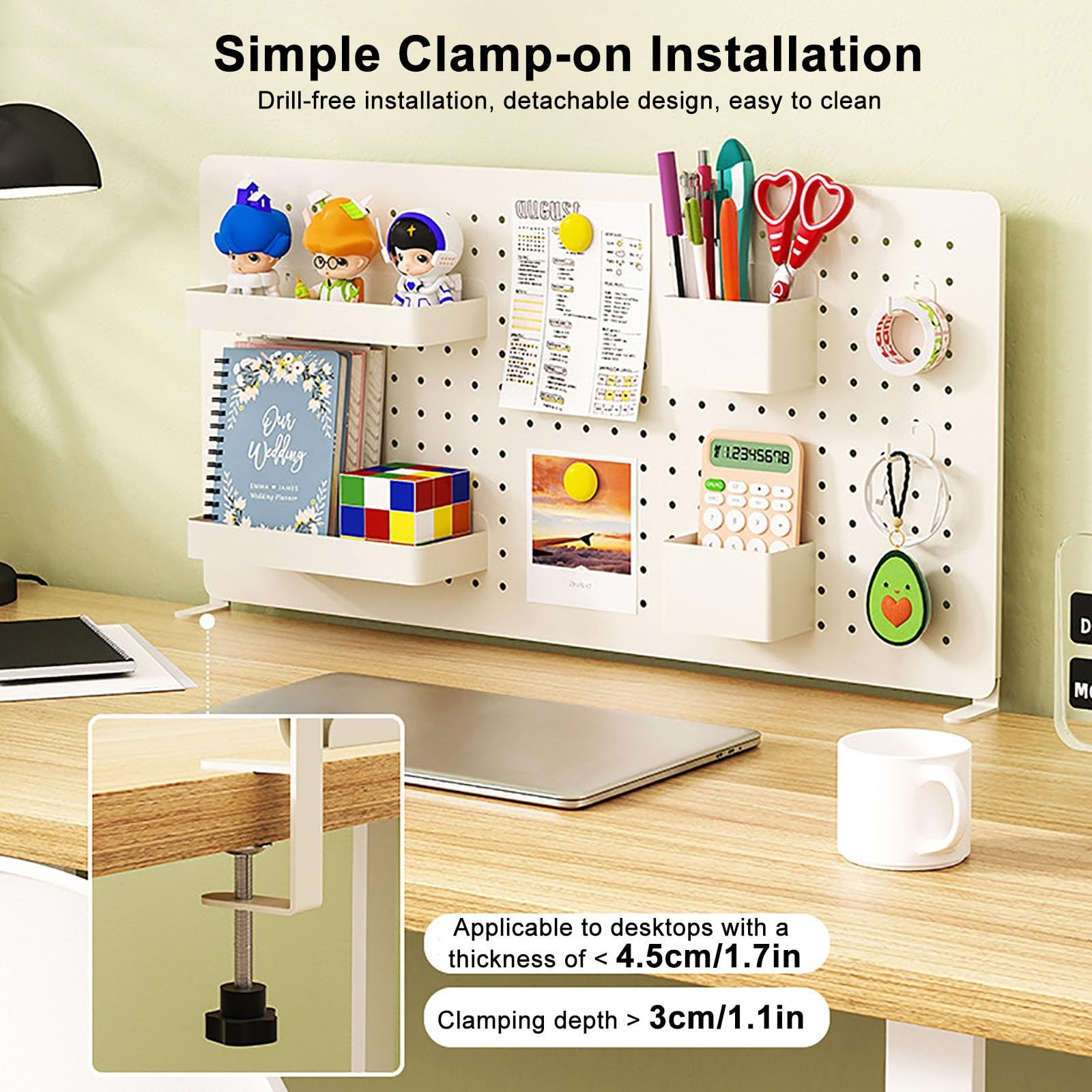 Organizador de escritorio de pie para banco de trabajo, sala de manualidades, estudio de diseño, accesorio de exhibición de montaje en pared para sala de juegos, soporte de tablero de clavijas