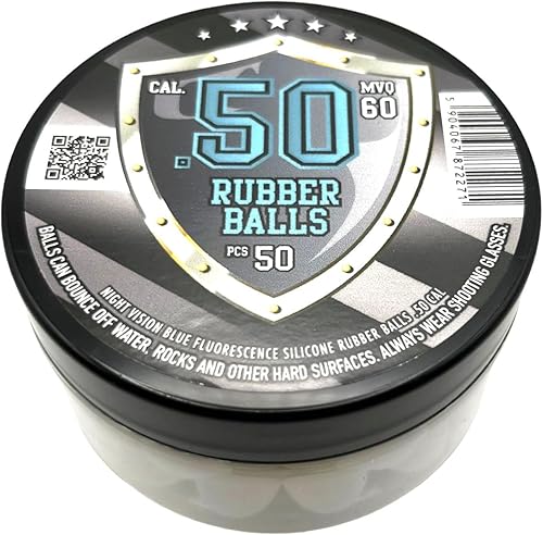 Miniatura 2 de 50 bolas de pintura fluorescentes de silicona Rubber Balls de visión nocturna azul que brillan en la oscuridad en 50 cal. para entrenamiento y