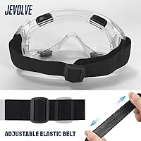Vista 5 de Gafas de seguridad protectoras antivaho con lente transparente Visión amplia con diadema elástica ajustable perfecta para senderismo, surf, gafas