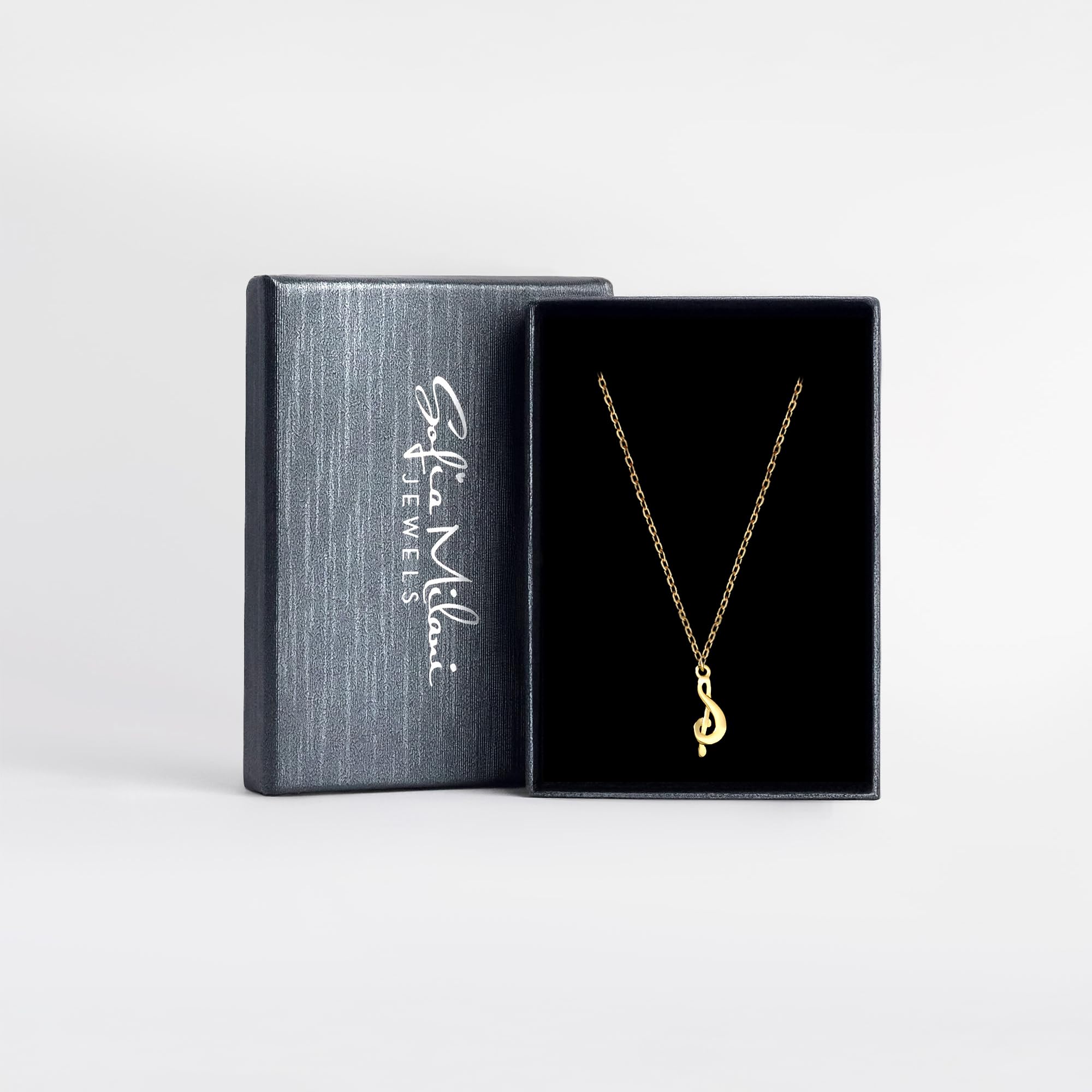 Sofia Milani - Collar para Mujeres en Plata de Ley 925 - Colgante de Música Clave de Sol