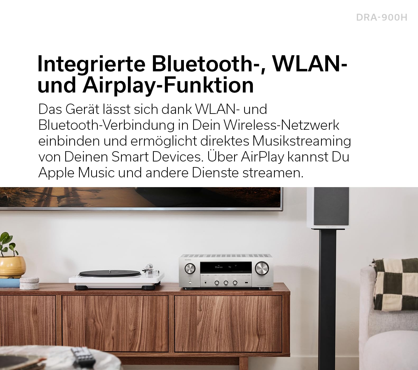 Denon DRA-900H 2.2-Kanal 145W 8K-AV-Verstärker mit HEOS Built-in - Silber