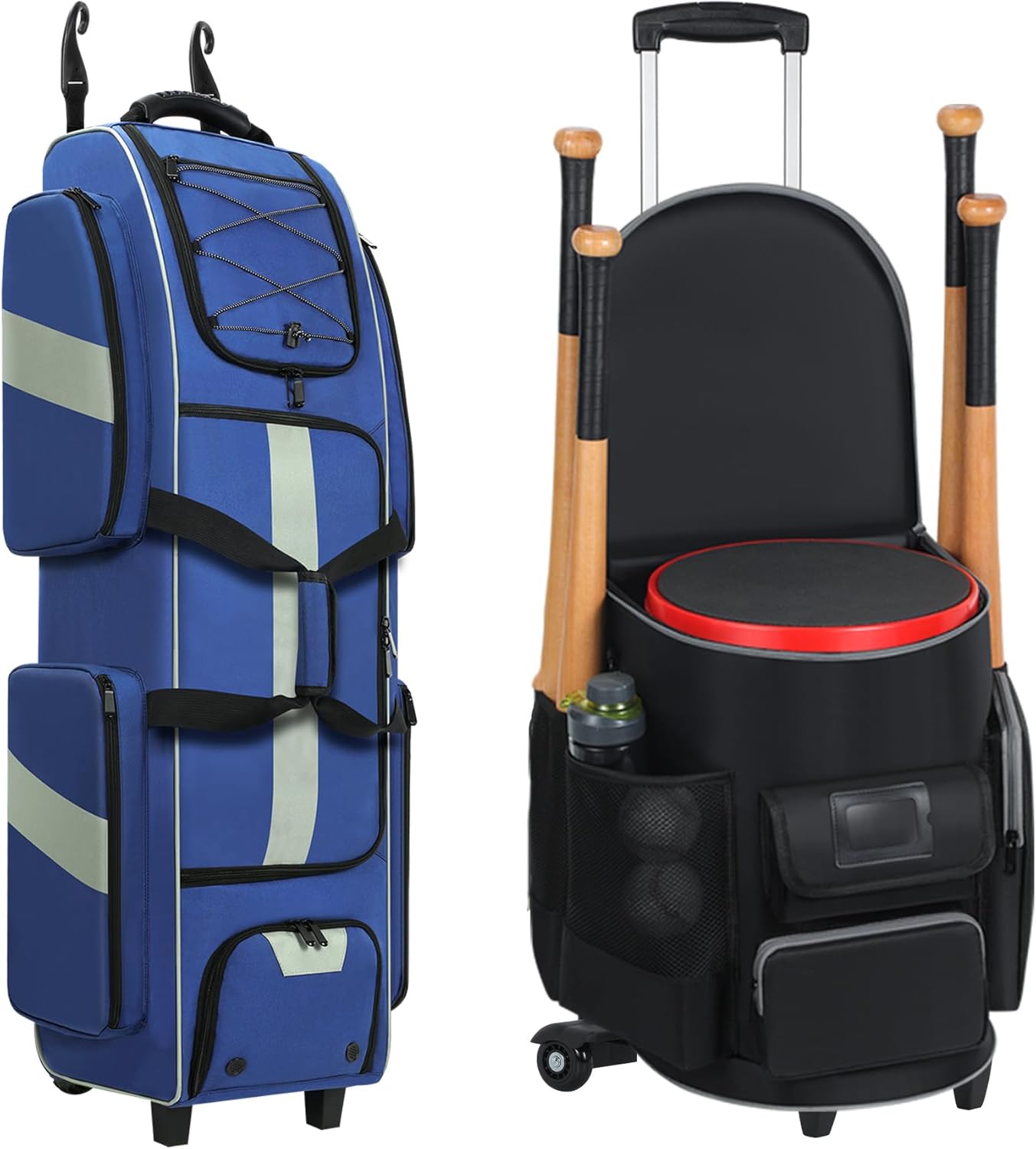 JMIANeodark Catchers Gear Bag with Wheels (Blue) + 6